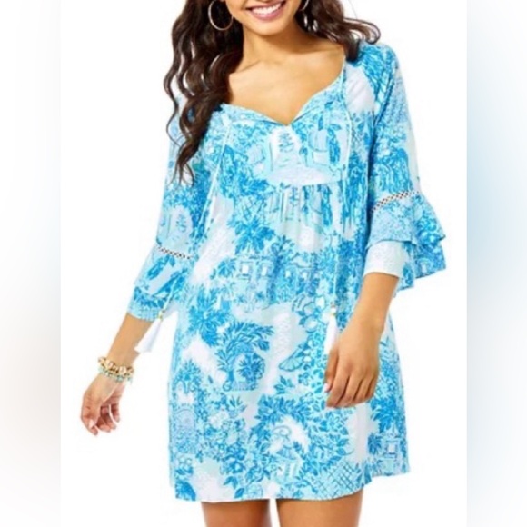 Lilly Pulitzer Other - Lilly Pulitzer Azita Tunic Dress in Multi Toile Me About It NWOT